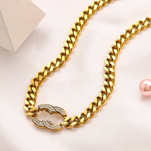 2023 Gold Choker Luxury Women Diamond Collane Designer Love Party Gift Jewelry Collane Fashion Couple Wedding Necklace Charm Jewelry Wholesale