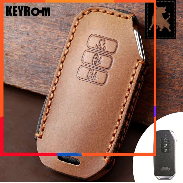 Nuova custodia per chiave auto per Kia Ev6 Seltos K5 Sorento Mq4 7 pulsanti in pelle per auto Smart Romote Key Fob Cover Accessori