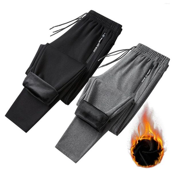 Мужские брюки, мужские повседневные свободные однотонные карманные эластичные и флисовые спортивные уличные брюки с широкими штанинами для пешего туризма