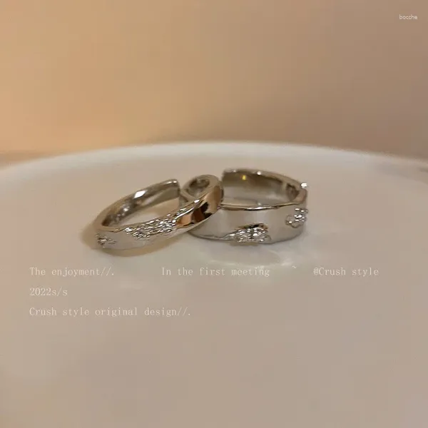 Кластерные кольца Fflacell 2023 Металлическое простые кольцо с открытым набором Женщины Пара модная личность Указатель индекса пальца