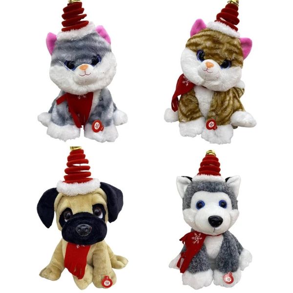 Forniture per giocattoli di Natale Canto Peluche Peluche Musicale Elettrico Danza per Gatto Cane Natale 231124