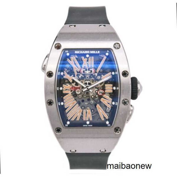 Relógio Mecânico Tourbillon Richaremiller Diamante Conjunto Automático Quartzo Inoxidável Safira y Mens Swiss Sports Made Relógios de Pulso Rm037 Liga de Titânio 882s