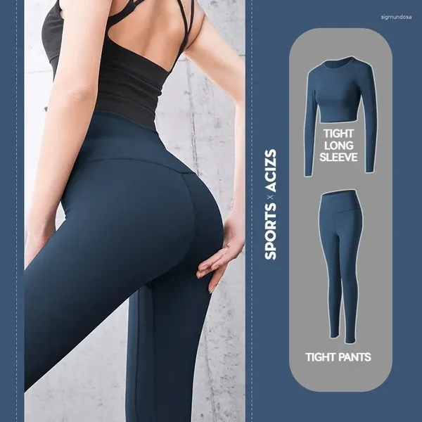 Aktive Sets 1 Stück Professionelle Sport Yoga Set Hohe Taille Fitness Leggings Workout Kleidung Für Frauen Gym Damen Outfits