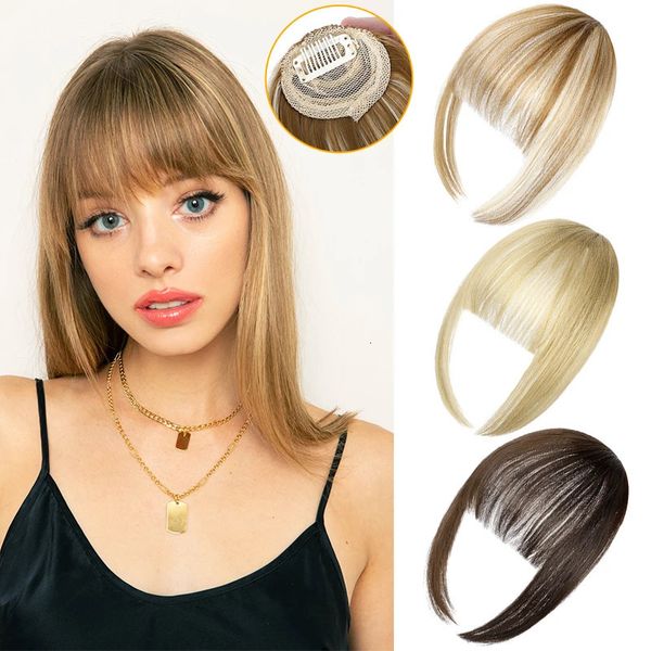 Bangs Shangzi Clip In Blunt Bangs Bang Haarverlängerung Synthetische Fake Fringe Naturhaar Pony Schwarz L Braun Zubehör Fake Hair 231123