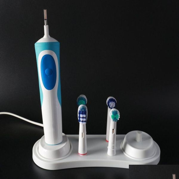 Titulares de escova de dentes suporte elétrico suporte banheiro stander base suporte cabeças de escova de dentes com carregador buraco entrega casa jardim dhq9z