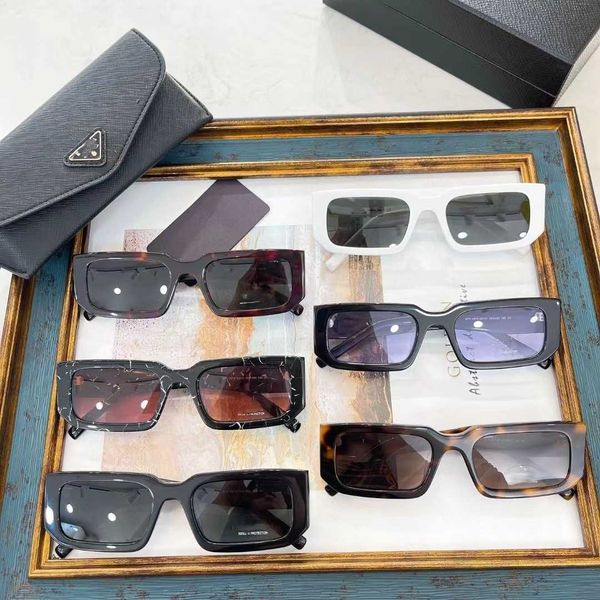 Мода Pradd Cool Sunglasses Дизайнер та же самая персонализированная классика новых онлайн -знаменитостей P и женских универсальных модных Spr 06ys