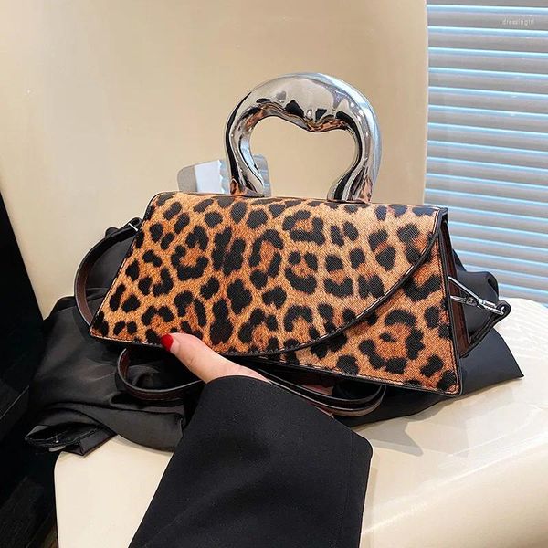 Abendtaschen Leopardenmuster Damentasche 2023 Retro Leder Schulter Frau Persönlichkeit Party Handtasche Hohe Qualität Luxus Umhängetasche