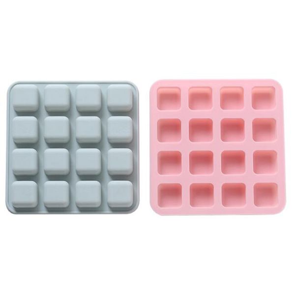 50 Stück Lebensmittelqualität 16 Hohlraum Silikon Bar Eiswürfelschale Mini Eiswürfel Kleine Quadratische Form Eismaschine Küche