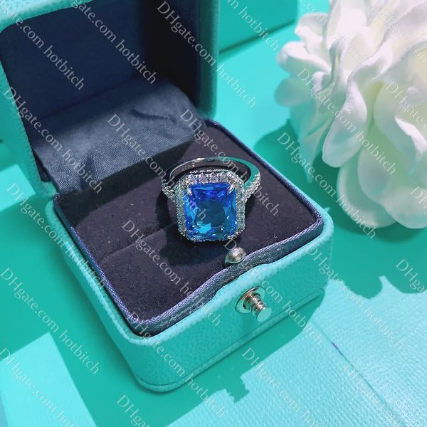 Designer Diamanten Ringe Verlobungsringe für Frauen Sterling Silber Ringe Modeschmuck Geschenk mit Box