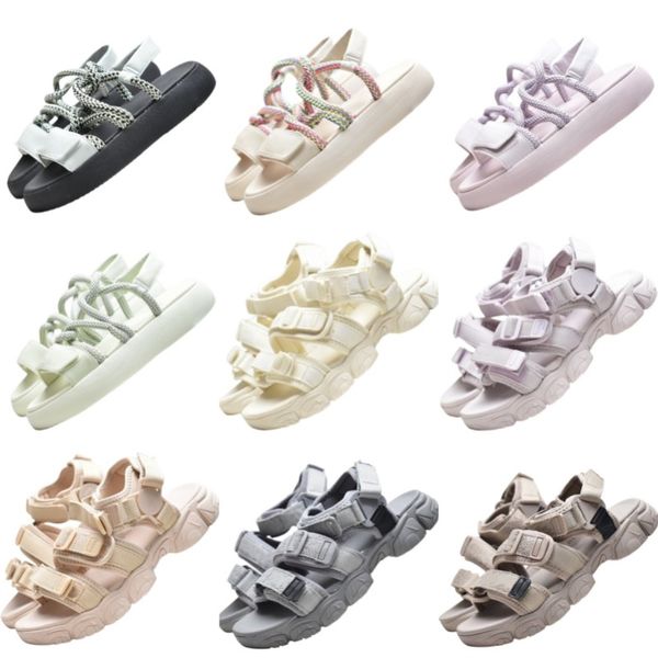Yeni Spor Sandalları Klasik Erkekler Tasarımcı Ayakkabı Yaz Kadın Platformu Ayakkabı Moda Dantel Terlik Nefes Alabaş Slip Olmayan Sıradan Ayakkabı Açık Çift Spor Ayakkabıları 36-44