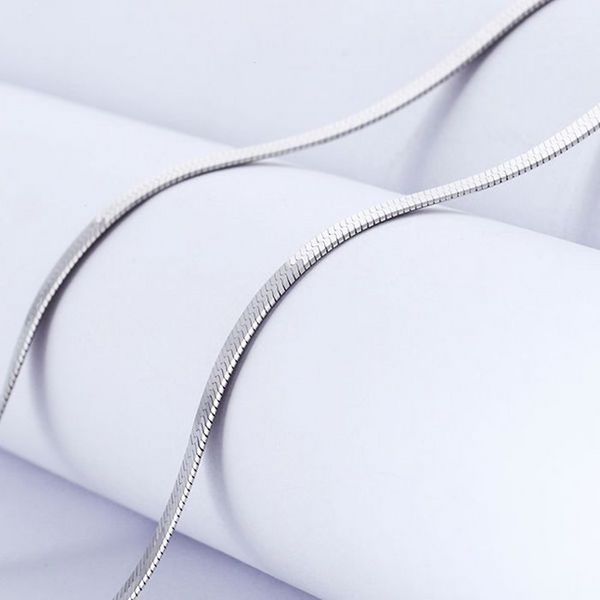 Ожерелье-цепочка из стерлингового серебра диаметром 4 мм для женщин и мужчин, ювелирные изделия для свадебной вечеринки, праздничные подарки