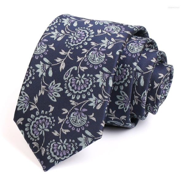 Бобовые галстуки дизайн мужская мода формальная 7см шея высококачественная ретро -синий галстук для мужчин деловой костюм с подарочной коробкой с подарочной коробкой
