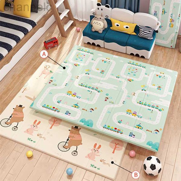 Tapetes de bebê playmats toca dobrável mat xpe crianças rastrear quebra