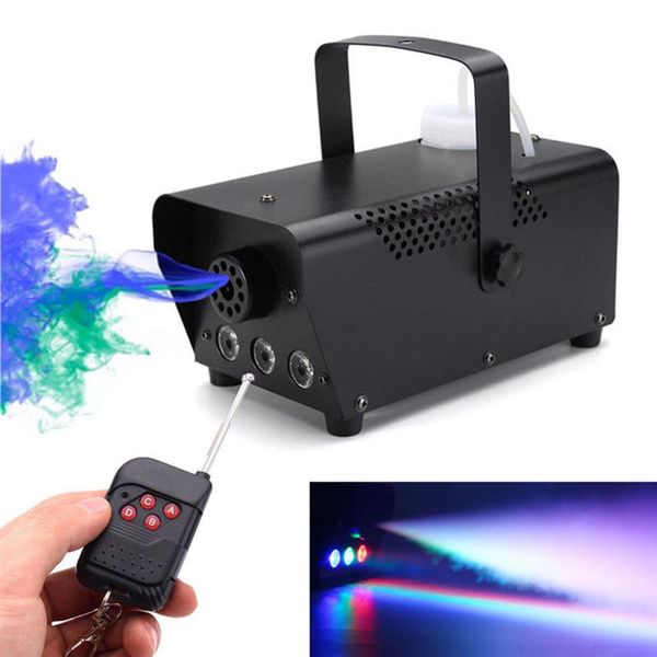 Máquina de nevoeiro de estágio de LED Fast Disco Colorful Smoke Machine Mini LED LED Remote Ejetor ejetor DJ Festa de Christmas2892