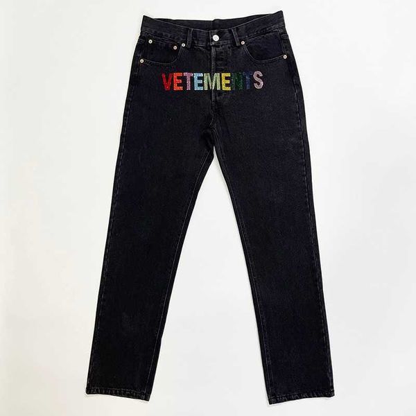 Jeans de grife de jeans de grife masculino Jeans de jeans coloridos diamantes quentes jeans casuais homens 11 Vetoramentos Jeans de calça reta Jeans 216