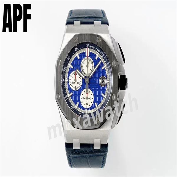APF Factory производит мужские часы 26405 26400 Размер 44 мм 3126 Движение ГРМ 12 небольших секунд 6 часов и 9 часов 12 часов 30 минут