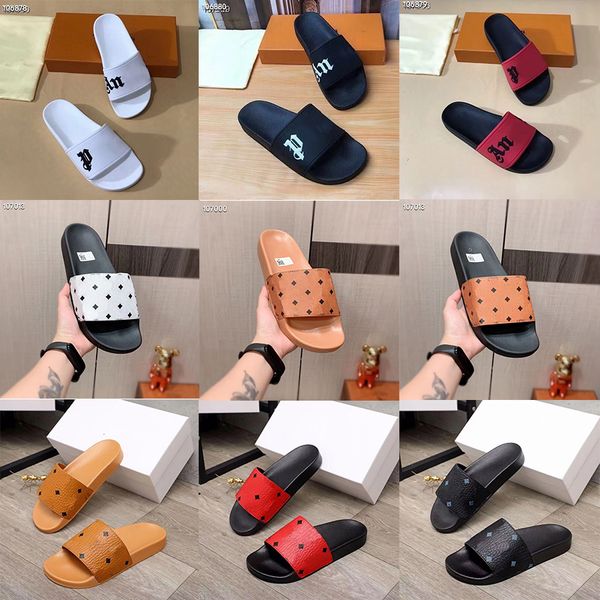 Pantofole firmate estive Luxury Women Mens Sandalo in pelle Flat Slide Lady Beach Flip Flop Pantofole casual con scatola 35-45