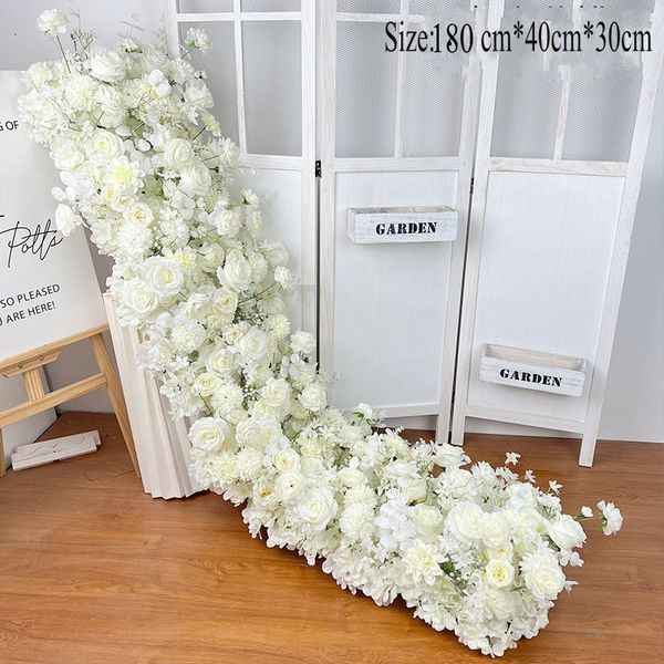 Outros eventos de festa suprimentos de rosa artificial hidrangea flor adereços de casamento po fundo de fundo pó decoração de festa de pano de fundo da parede de flor da flor 230425