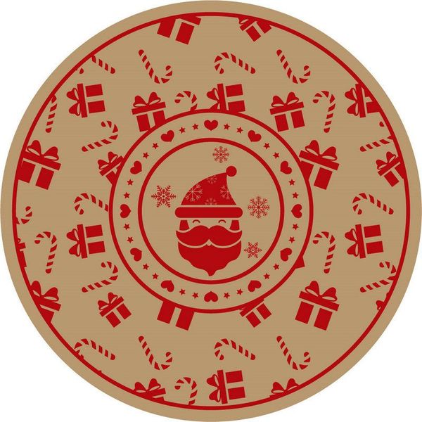 38cm Noel Dokuma Placemat Ins Baskılı Kılavuz Termal Paspaslar Retro Peçeteler Jüt Dekoratif Mat