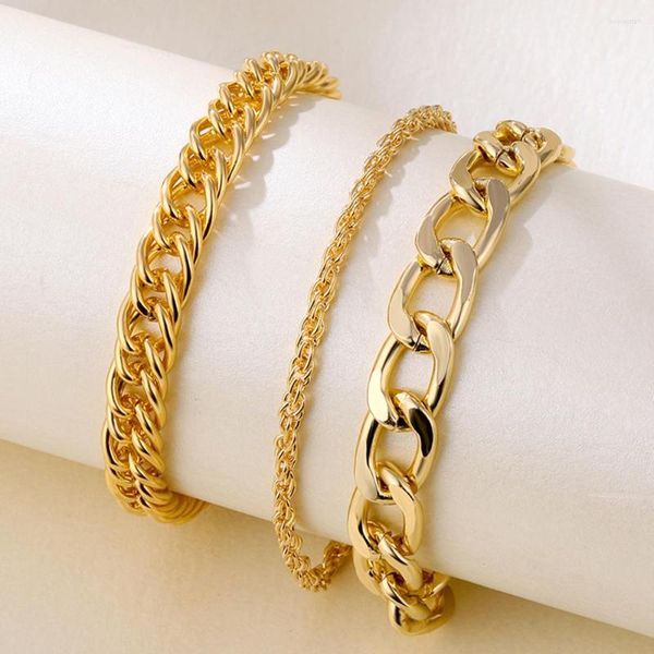 Tornozeleiras vintage Bohemian Gold Color Chain Women Twisted Grost Leg Set 2023 Jóias de praia