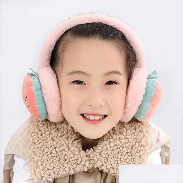 Ear muffs orelha muffs inverno quente earmuffs macio pelúcia mais quente sólido bonito moda fones de ouvido fofo forma dobra R231009 gota entrega fashi dhriz