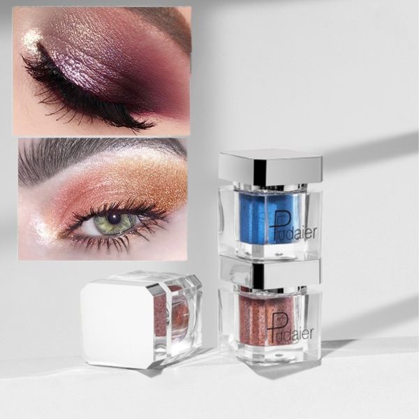 Pudaier Eye Shadow Chaameleon Diamond Romaid Princess Brigtening Code Care Make Up Lafing Monochorme Glitter для век для век