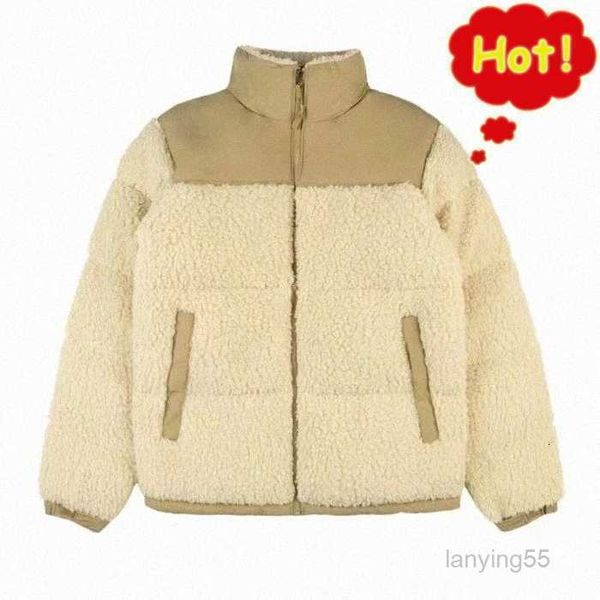 Designer Mulheres Jaquetas Inverno Jaqueta de Lã Mulheres Faux Shearling Outerwear Casacos Feminino Camurça Pele Norte Casaco Homens Quente Espessado Cordeiro Puffer-NF YW2P