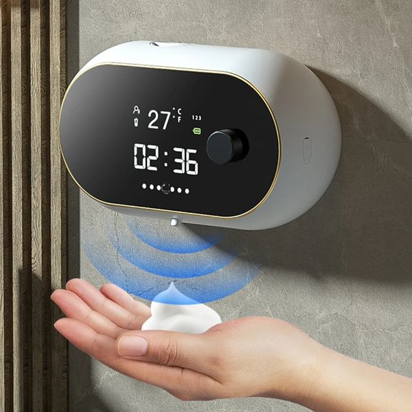 Set di accessori per il bagno WC Dispenser automatico di sapone in schiuma da 450 ml Sensore intelligente Montaggio a parete Lavaggio a mano Accessori da cucina senza contatto per il bagno 231124