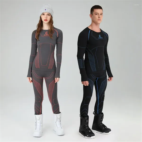 Yoga-Outfit, Sport-Thermounterwäsche, schnell trocknend, funktional, für Herren und Damen, Wandern, Radfahren, schweißableitendes Ski-Set