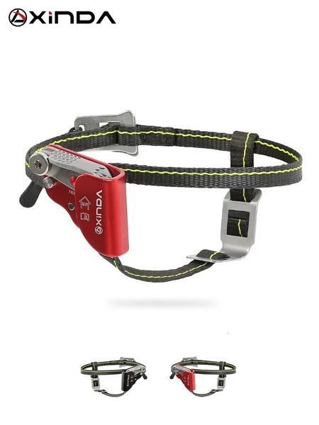 Cordas de escalada Xinda Outdoor Rock Climbing Foot Ascender Riser com Pedal Belt Grasp SRT Rope Gear Anti Fall Off Left Right foot ascend 231124