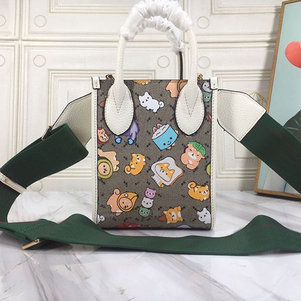 Designer Bolsa Crossbody Bag Graffiti Bolsa Bolsa Bolsa Animal Mini Totes Bolsa Caminho revestido Letras de moda destacável Correia de grande capacidade para compras bolso de compras bolso