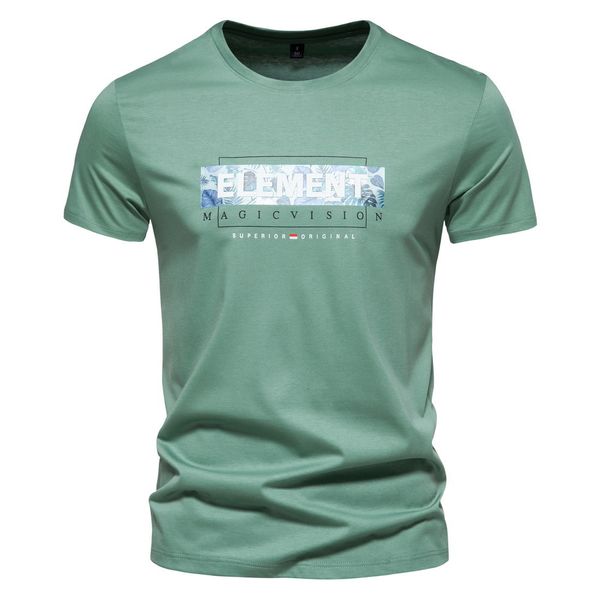 Herren T-Shirts Sommer Herren Farbsiebdruck Casual Kurzarm T - Shirt 230425