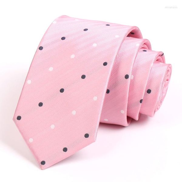 Bow Ties Groom Wedding Party Brand Pink Dot 6cm галстук для мужчин деловой костюм.