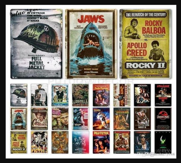 2021 Classic Movie Metal Signs Metal Poster Tin Sign Placa Retro Film Decoração de parede vintage para barra de barra de barra de caverna Home Sign9215305