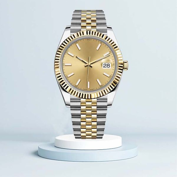 роскошные часы с золотым серебряным юбилейным ремешком, автоматические механические часы, мятно-зеленые часы с механизмом, сапфировые водонепроницаемые светящиеся дизайнерские наручные часы с рифленой отделкой