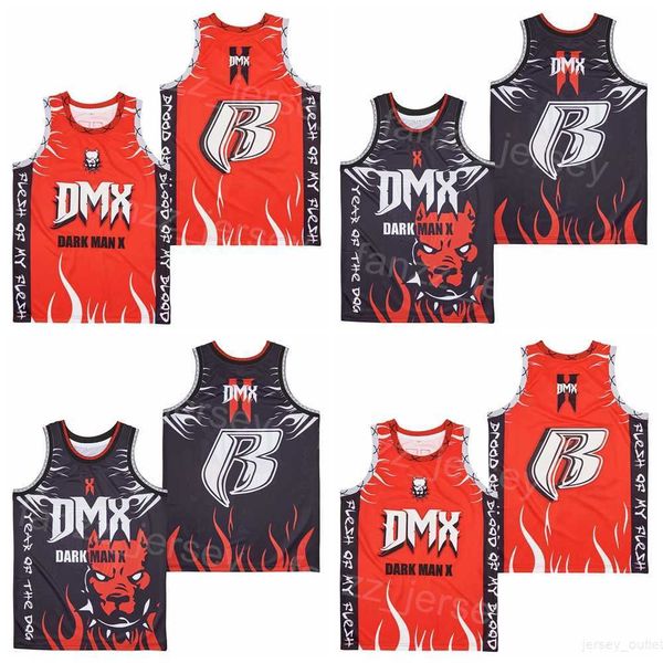 Film DMX Flesh Blood of My Blood Maglie Basket Film Dark Man X Per gli appassionati di sport College HipHop Squadra cucita Retro Pullover High School Traspirante Camicia Uniforme