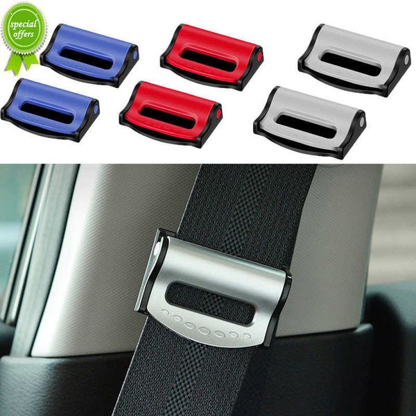 Nuovo 2 pezzi clip per cinture di sicurezza per auto universali fermaglio automatico regolabile con fibbia clip in plastica 4 colori accessori interni sicurezza per auto