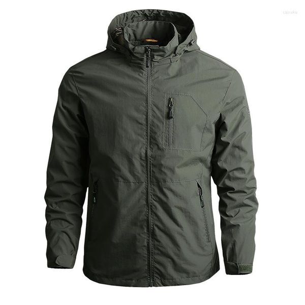 Herren Jacken Jungen Grün Oberbekleidung Mantel Wandern Bergsteigen Jacke Übergröße 4xl 5xl Herren Schnelltrocknend Windjacke Outdoor Wasserdicht