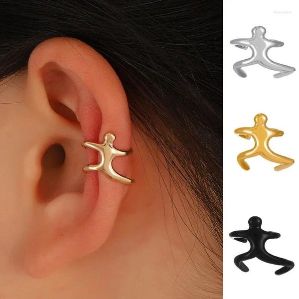 Brincos de backs simples clipe de orelha criativa escalada boneco ouvido para mulheres temperamento