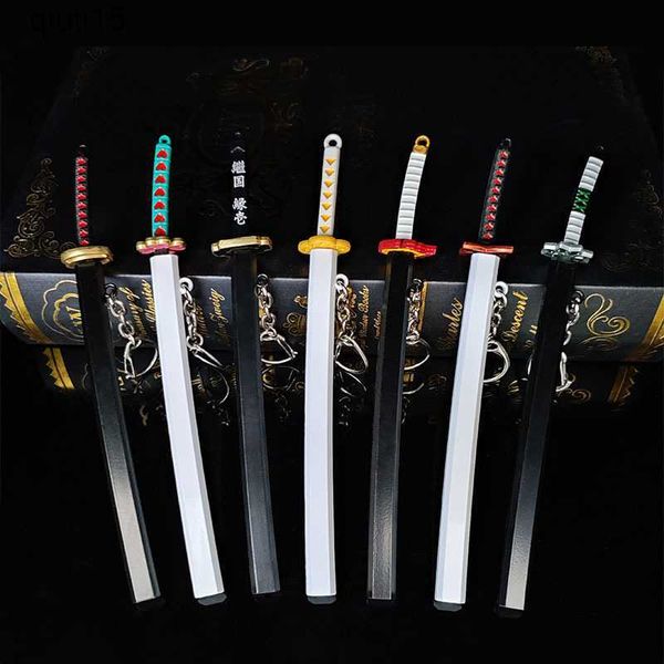 Figuras dos desenhos animados New The Blade of the Ghost 17cm Mini Katana Keychains Chain Cader