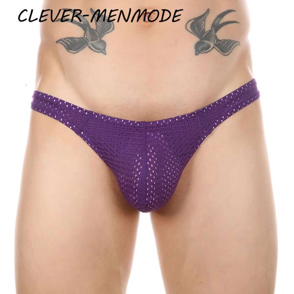 Mutandine sexy da uomo a vita bassa perizoma in rete traspirante confortevole lingerie alla moda Gay Sissy Bikini