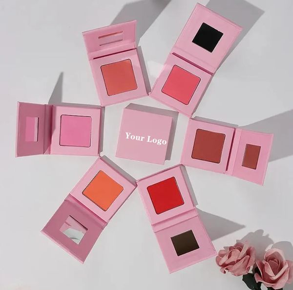 Blush rosa blush pó paleta produtos personalizados maquiagem fosco impermeável vegan blush itens por atacado para revenda a granel 5 peças 231124