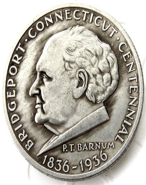USA 1936 Bridgeport Connecticut Mezzo dollaro artigianale Placcato in argento Copia Moneta fabbrica di produzione di stampi in metallo 5535242