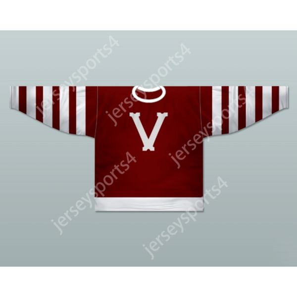 MAGLIA DA HOCKEY ROSSA VANCOUVER MILLIONAIRES 1912-13 personalizzata NUOVA cucitura superiore S-M-L-XL-XXL-3XL-4XL-5XL-6XL