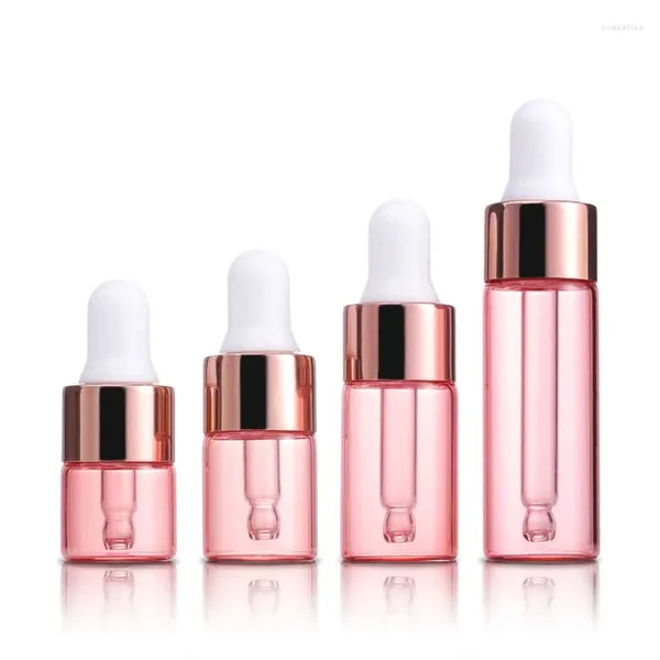 Frascos de armazenamento 10pcs 1ml 2ml 3ml 5ml frasco conta-gotas de vidro frascos de amostra com pipeta para perfume cosmético vazio mini óleo essencial