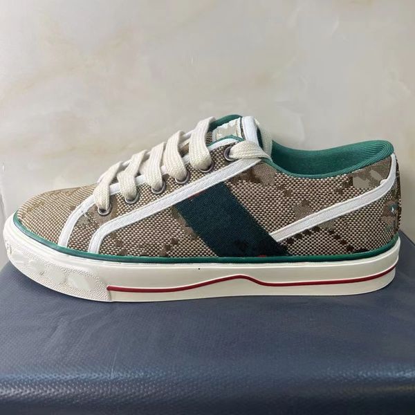 Designer Tennis 1977 Sneaker in tela Scarpe di lusso Scarpe da donna in denim jacquard lavato blu beige Suola in gomma Ass Suole appiccicose Sneakers in pelle vintage bvgty0001