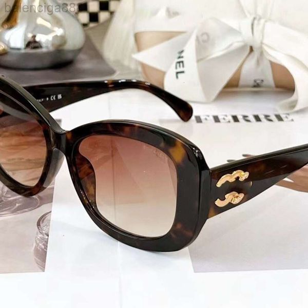 24SS Designer Channell Sonnenbrille Chanels Style Box Spicy Girl Super Coole Damenbrille UV-beständig Advanced Sense Schwarz