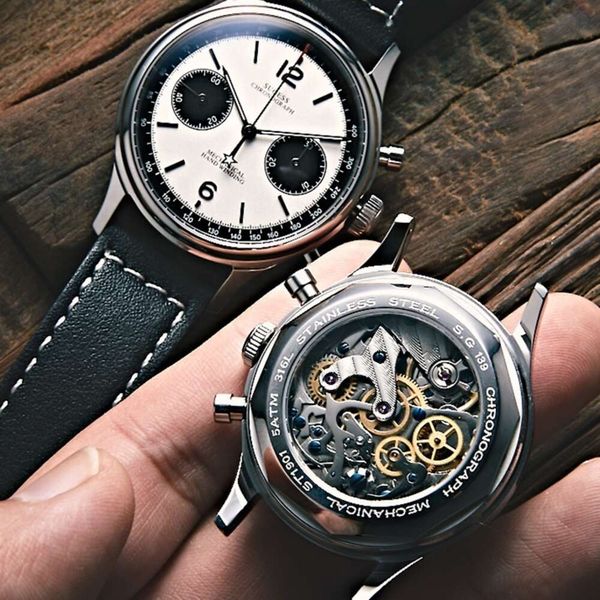 Dropshipping Edelstahl Multi-Funktion Seagull Saphirglas Handaufzug mechanische Uhr Mann zu verkaufen