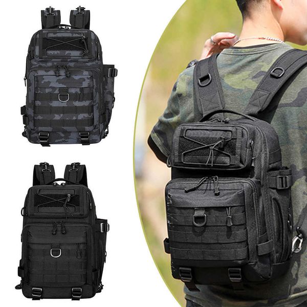 Bolsas ao ar livre de pesca grande peixe isca de peixe armazenamento de mochilas táticas de mochila de caça ao ombro único de pacote de pacote militar J230424