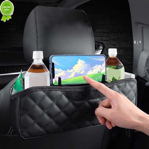 Leder-Auto-Organizer Rücksitz zum Aufhängen Premium-Autositz-Organizer Wasserdichter geruchloser Mini-Müllbeutel aus Stoff